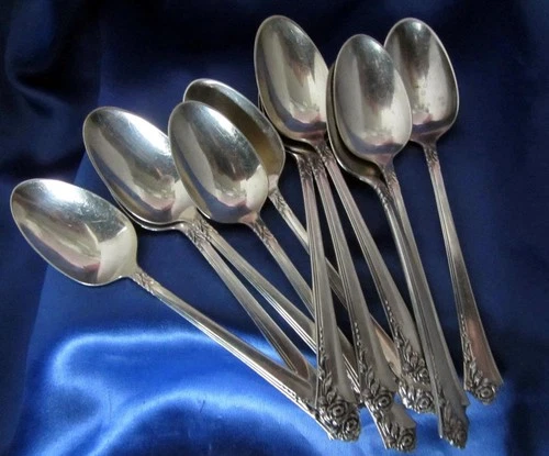 Wallace Rose Point Sterling Teaspoons - 6 Pieces - No Monogram