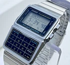 CASIO DBC-611-1DF CALCULATOR DATABANK MENS SILVER DIGITAL RETRO DIAL WATCH *NEW*