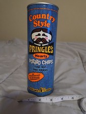 Vintage Country Style Pringles Can w/ Denim P...