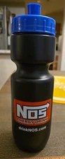 NOS Energy Drink 16oz Squeeze Sports Water Bottle Black 9” See All Pics &  Descr