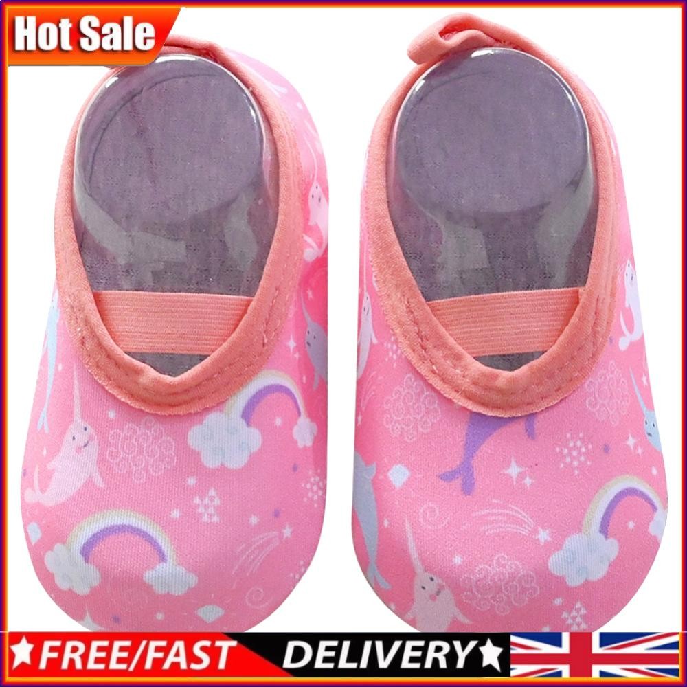 SAOLA Scarpe da bambino suola piatta suola morbida asciugatura rapida calzini scarpe per bambini piccoli (rosa XS) ~