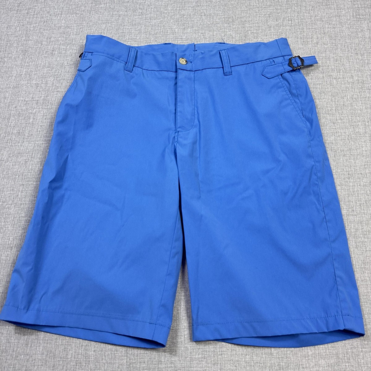 J. Lindeberg Golf Chino Shorts Mens 34 Blue Performance Polyester