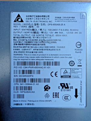 CISCO C9K-PWR-650WAC-R 650W REDUNDANT POWER SUPPLY CATALYST 9500 TESTED