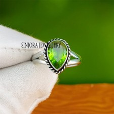 Peridot Gemstone 925 sterling silver handmade Gift Ring US size 5 to 13