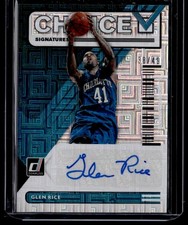 Glen Rice Basketball Donruss #CS-GRC Choice Signatures Gold AUSN Hornets