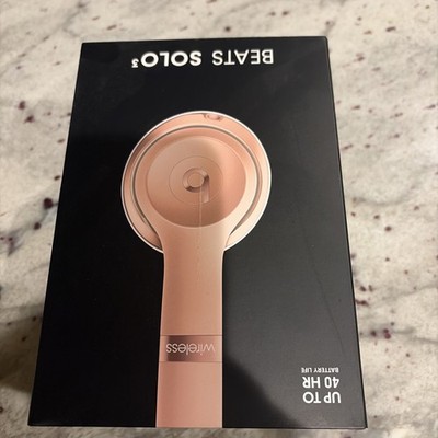 Beats Solo3 Wireless Headphones   Rose Gold   Box + Case + Charger