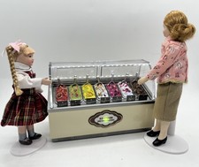 Dolls House ice cream counter for shop light up, plays music in 1/12th Scale