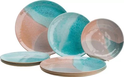 Flamefield Dunes and Sea Geschirr-Set 12-tlg. für 4 Personen hochwertig B-Ware