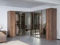 Begehbarer Kleiderschrank Glasschrank Durchsichtige TüRen Schrank Eckschrank Neu