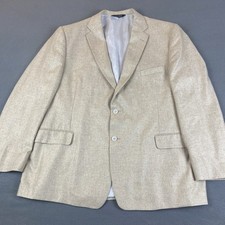 Jos A Bank Blazer Mens 50 Regular Brown Silk 2 Button Tailored Fit Suit Jacket