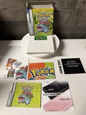 Pok mon LeafGreen Player  s Choice GBA Authentic CIB Complete Box with Inserts