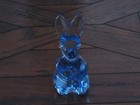 BACCARAT Crystal Spinning Rabbit Cornflower Blue-Mint Condition + Box-Pamphlet — photo 6