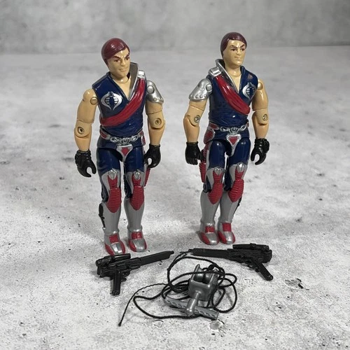 Vintage GI Joe Cobra Tomax and Xamot Action Figures Complete 1985 Crimson Guard