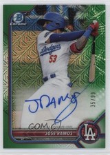 2022 Bowman Mega Box Chrome Mojo Green Refractor /99 Jose Ramos Auto 1n21