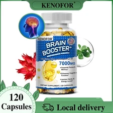 Triple Strength Brain Booster Supplement, EPA, DHA Fish Oil Omega 3 Support