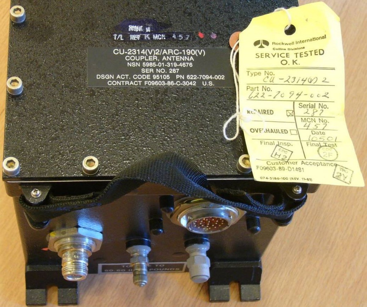 ROCKWELL COLLINS ANTENNA COUPLER * 622-7094-002 / CU-2314(V ROCKWELL COLLINS ANTENNA COUPLER * 622-7094-002 / CU-2314(V