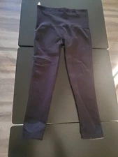 Spanx Leggings Woman Black Casual Shapewear Thick Control Top, Size Medium 