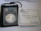 2020 Silver Eagle One Ounce Pandemic Emergency Issue ANACS MS69 Cert 341 of 4173