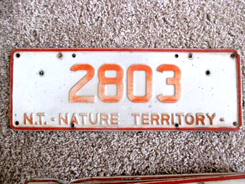 NORTHERN TERRITORY: Custom NUMERIC number plate # 2803 -NT NATURE TERRITORY - Picture 2 of 2