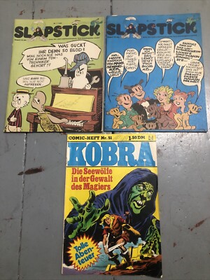 2 X Slapstick Comics & Kobra Comic Heft 51
