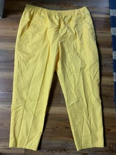 vintage Gitano Pants  Yellow Elastic Sides (size 40 short