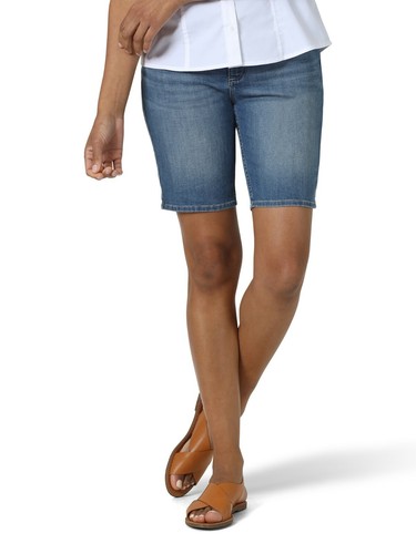 Mid Rise Denim Bermuda Shorts Size 