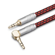 High end 3.5mm male to male AUX cord Audio Car cable Stereo Hi-Fi Audiophile Red