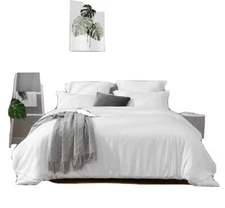 Duvet Covers King Size Comforter Cover with Zipper and 2 Pillow Shams White
