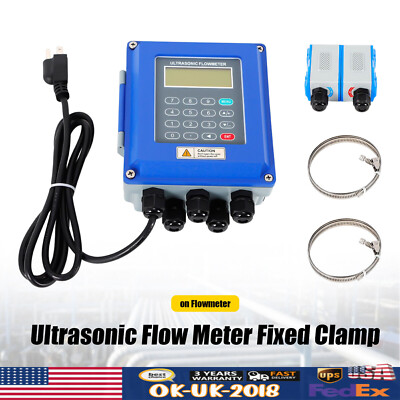 Flow Meter Ultrasonic TUF-2000B Wall Mounted Liquid Flowmeter + TM-1 Transducer