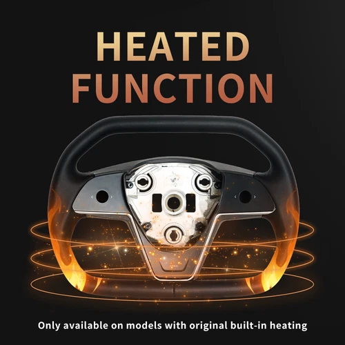 Upgrade Steering Wheel Fit For Tesla Model 3 Model Y 2016-2017 w/Heated - Picture 5 of 11
