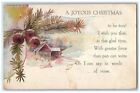 1919 Christmas Message Pine Cones House Winter Snow Newtown Pa Antique Postcard