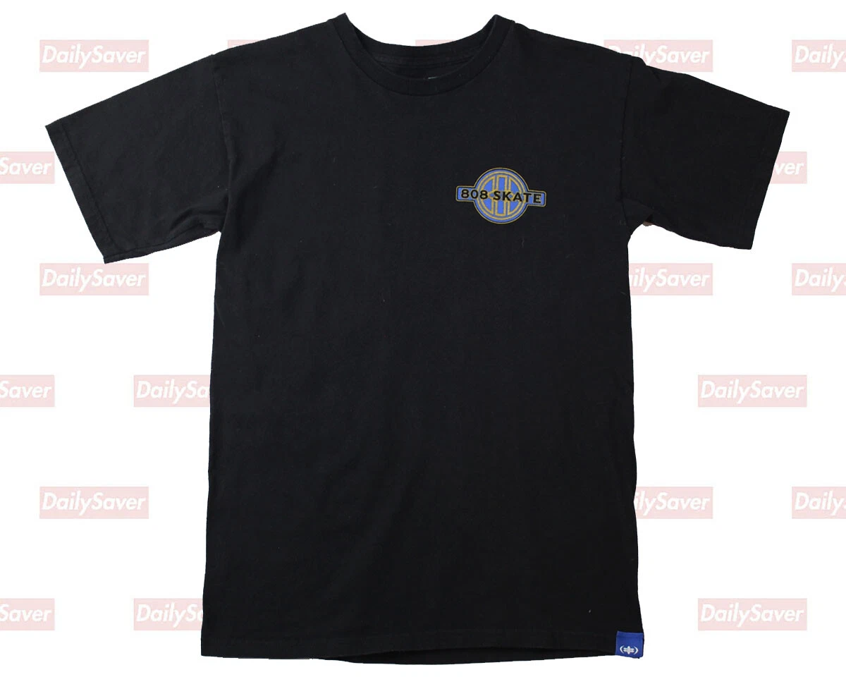 808 Skate Graphic Shirt Hawaii Skateboarding Men Small 808 State Double Sided T