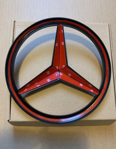 Mercedes Front GLÄNZEND SCHWARZ Grillabzeichen Abdeckung 18,8cm A C CLA GLA ML CLS E KLASSE - Bild 8 von 12