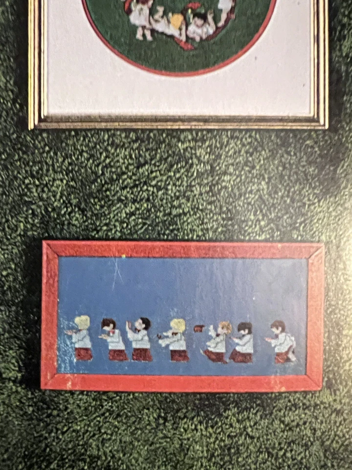 A Heavenly Christmas for Children Cross Stitch Green Apple Co Ornaments Frame - Image 4 of 4