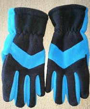 boys size 8-16 black blue FLEECE WINTER GLOVES TARGET soft warm