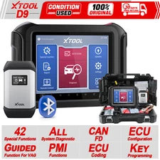 XTOOL USED D9 Full Systems BT Diagnostic Bidirectional Scanner Tool 42+ Service