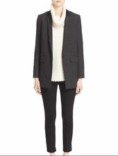 $550 Rag & Bone Womens Ronin Blazer Black Grey Checkered Sz 4 Nwt Cotton Button
