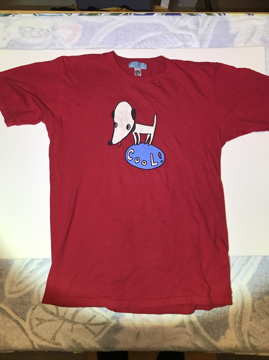 RARE Yoshitomo Nara Men's T-Shirt Vintage Medium Red Cool Dog SF