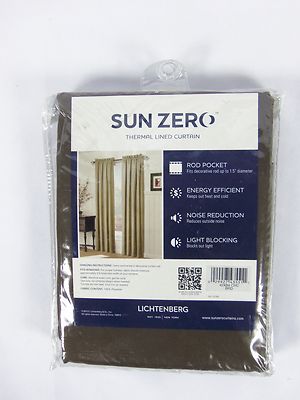 Sun Zero Alec Thermal Lined Microfiber Curtain Panel 42 by 84 Inch