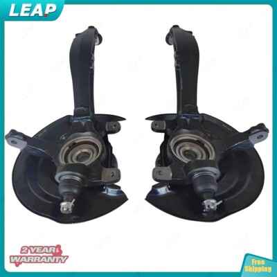 Front Steering Knuckles & Wheel Hub Bearings Set for 2003-2007 Honda Accord 2.4L
