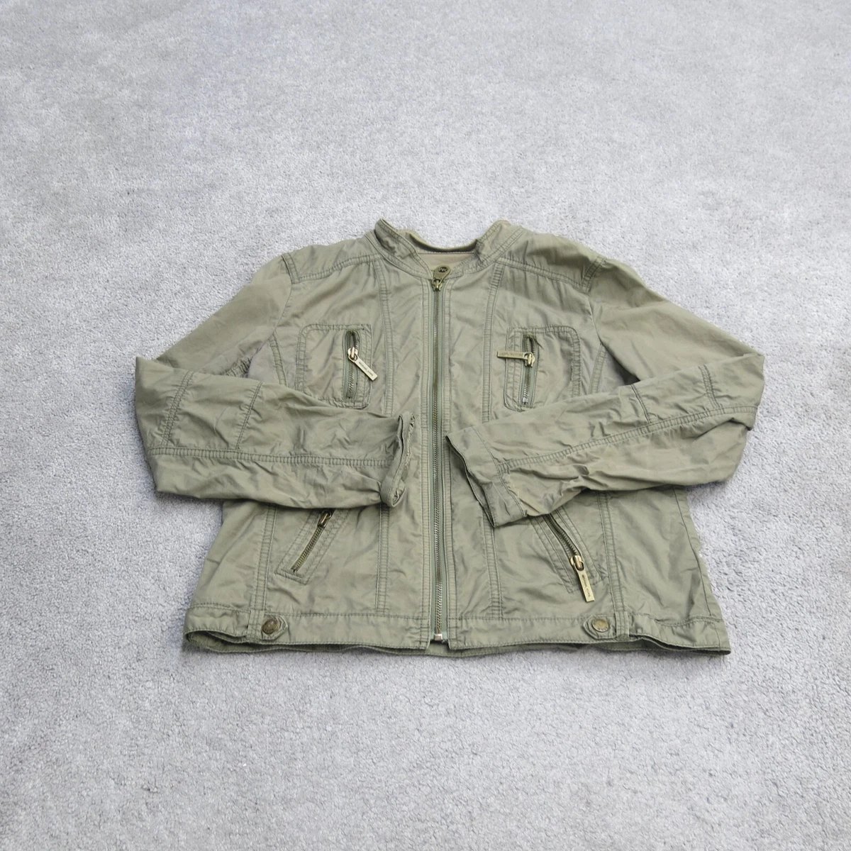 Green michael kors jacket hotsell