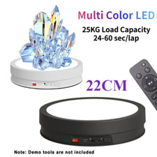 Illumination Turntable Rotating Display Remote Control W/ Multi Color LED 22cm