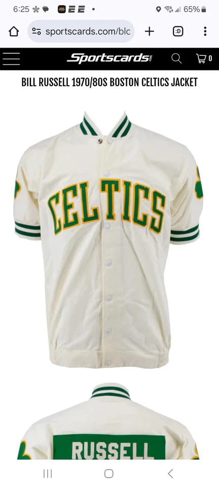 BILL RUSSELL PLAYER WORN JACKET PATCH #d2/5 Jersey Fusion SILVER PRIZM CARD - Image 3 of 4