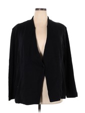 Nic + Zoe Women Black Blazer 2x Plus