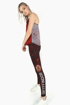 Black Milk Harry Potter Team Gryffindor HW Leggings Pocket Sz XS HTF NEW NWT