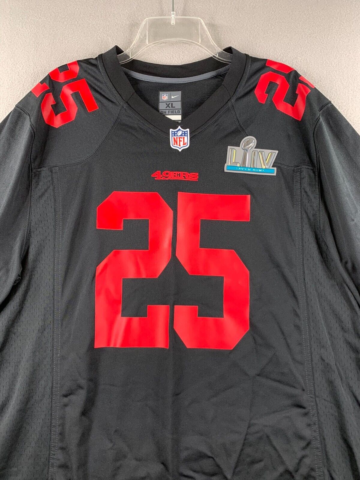 Nike San Francisco 49ers No25 Richard Sherman Black Super Bowl LIV 2020 Alternate Women's Stitched NFL 100th Season Vapor Limited Jersey