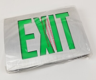 Lithonia Lighting LQC 1 G EL N LED EXIT Sign Green 1 Face Die Cast 120/277V NEW