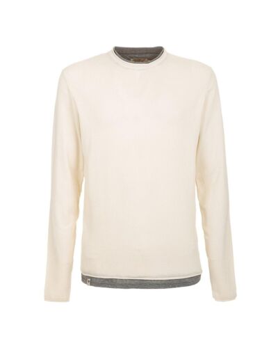 Fred Mello Contrasting Edge Long Sleeve Sweater  -  Sweaters  - Beige - Picture 1 of 3