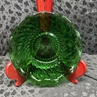 VTG Anchor Hocking Emerald Green Glass Ruffled Edge Bowl