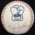 Roger Clemens Signed Cy Young Award Logo Baseball JSA